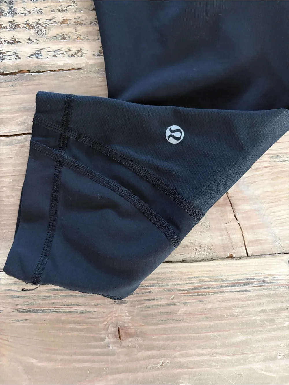 lululemon athletica Black Workout Leggings with Reflective Logo